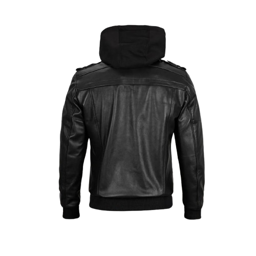 RahWas – Leather Bomber Jacket for Men – Real Leather. Real Style. With Hooded Edge.