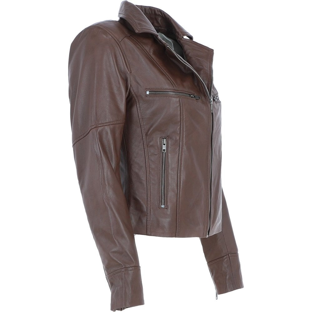 RahWas - Women’s Genuine Leather Jacket – Bold Elegance, Effortless Edge